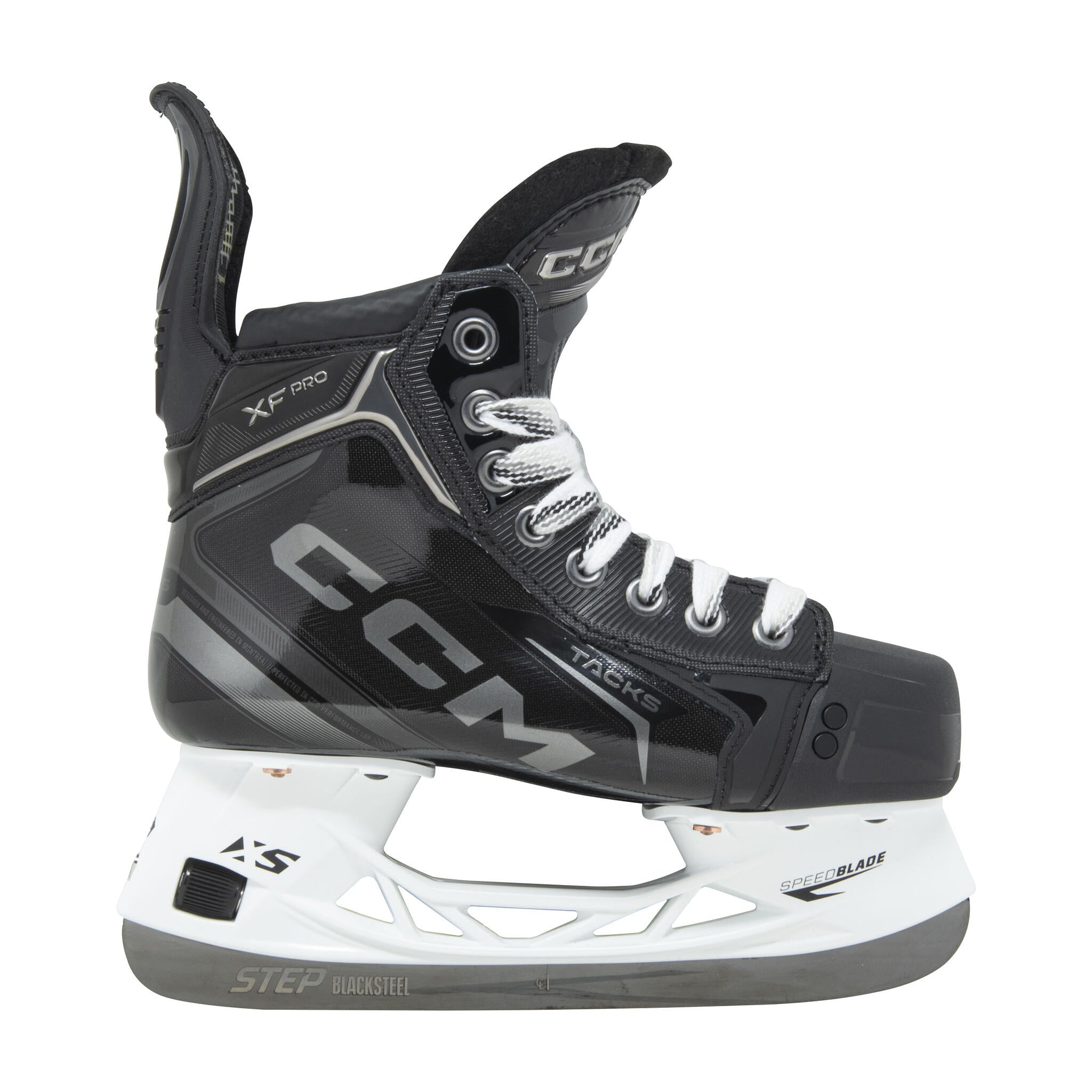 Ccm Tacks Xf Pro Junior Hockey Skates (2024) With Step Blacksteel 