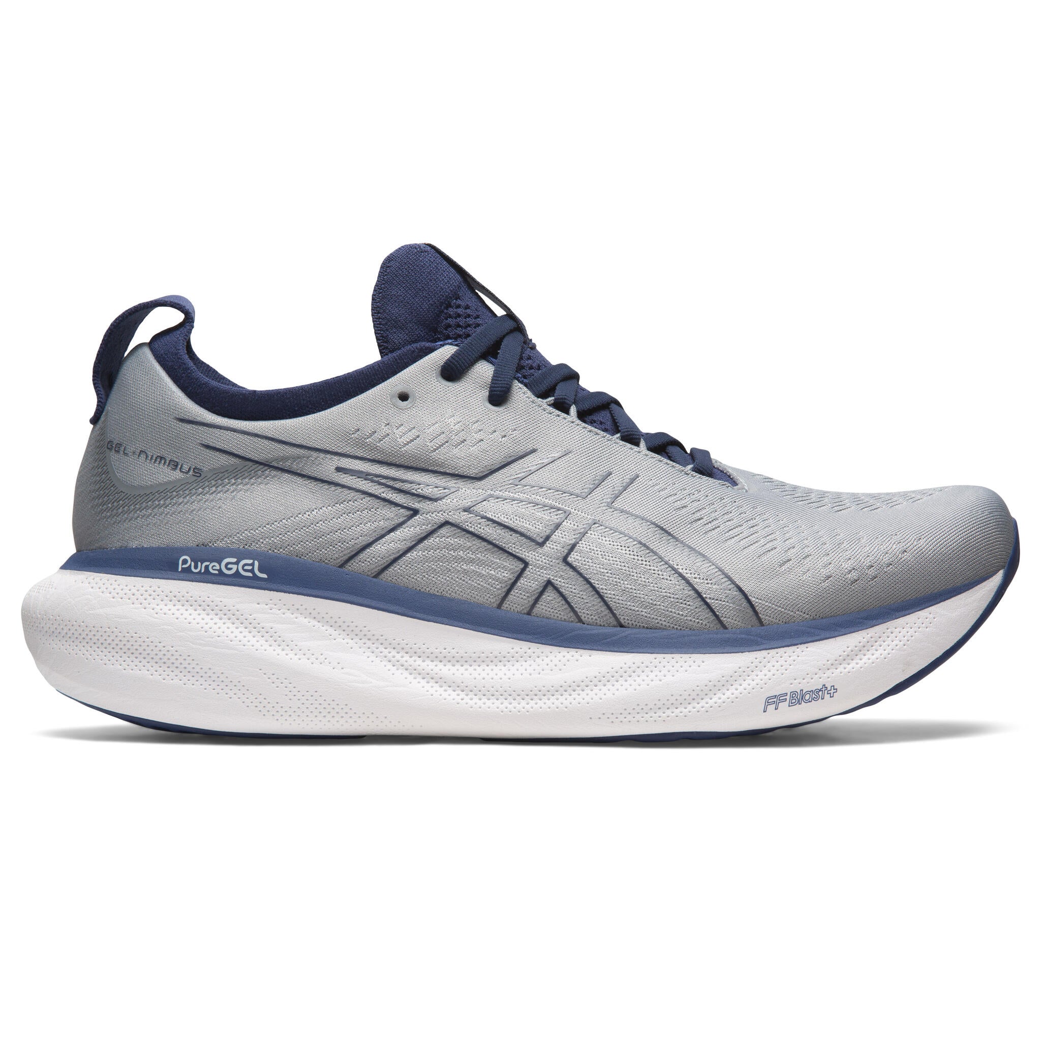 Asics Gel-Nimbus 25 WIDE Men's Running Shoes - Sheet Rock/Indigo