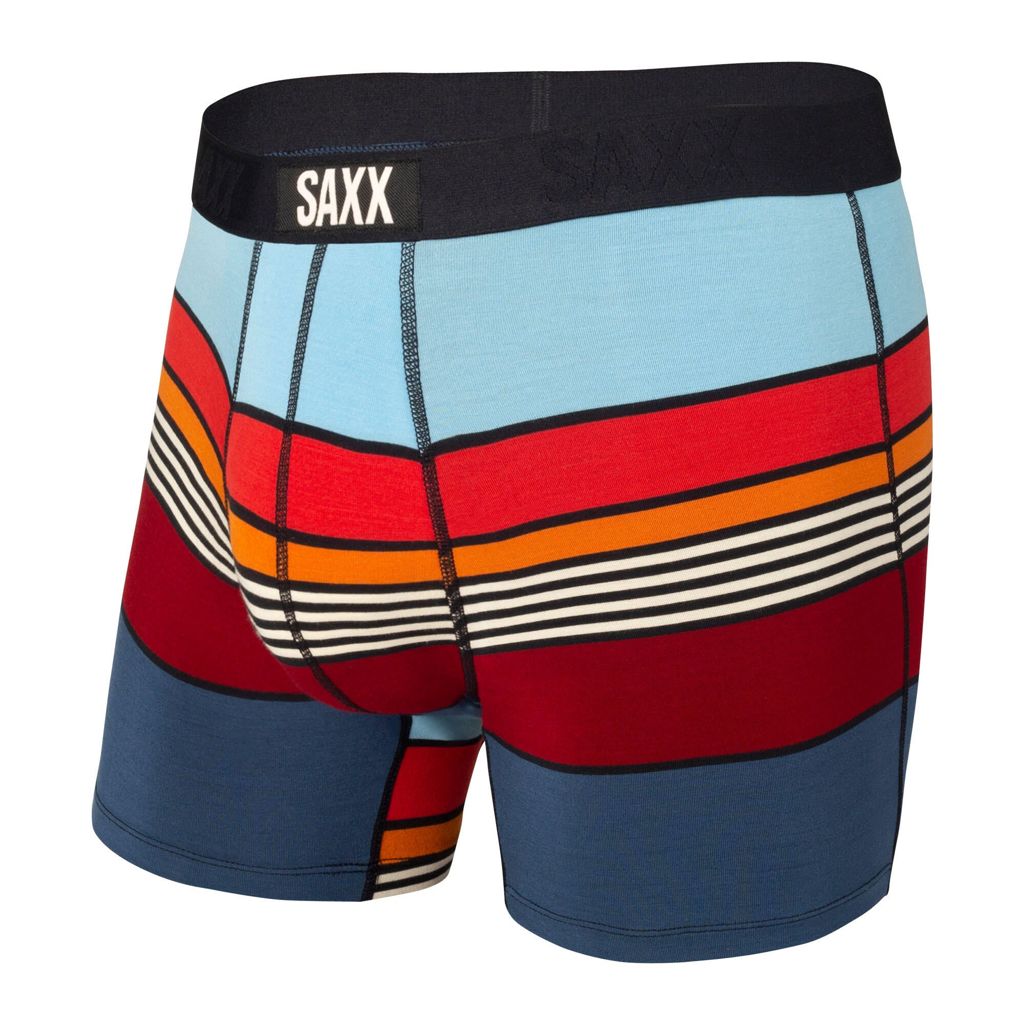 Saxx Vibe Boxer Brief - Navy Super Stripe | Source for Sports