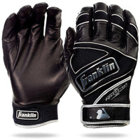 Gants De Frappe De Baseball MLB Powerstap Chrome De Franklin Pour Senior - Noir