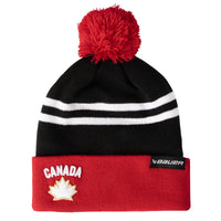 Bauer Hockey Canada Striped Pom Hat - Grey/Red