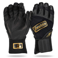 Gants De Frappe De Baseball MLB Powerstrap Infinite De Franklin Pour Senior - Noir/Or