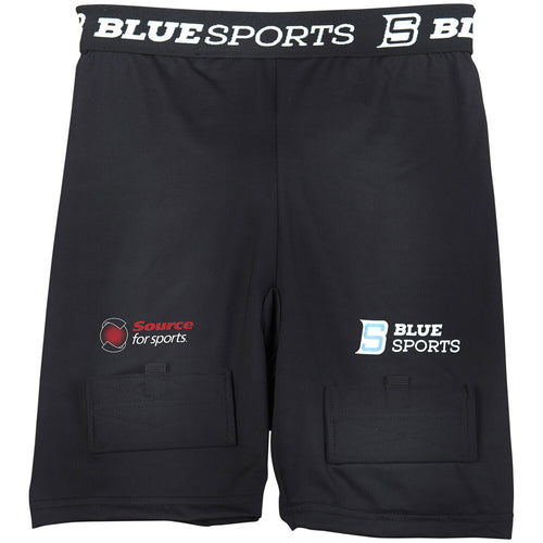 COMPRESSION PANTS WITH CUP SENIOR SMALL – Blue-Sports