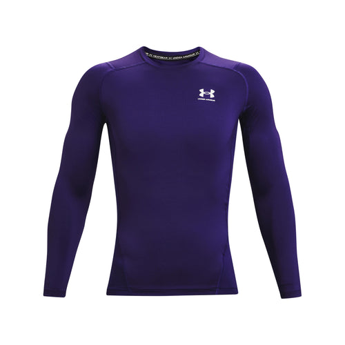 Under Armour Shirt Womens Cold Gear Mock Neck Purple Fitted Size