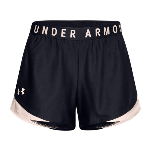 Under Armour Play Up 3.0 shorts in pink and white