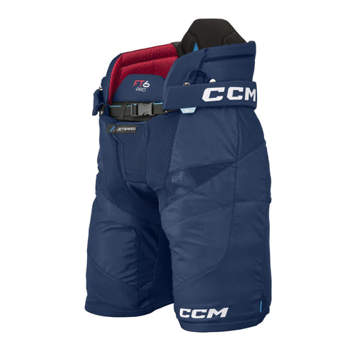 Used CCM 652 Medium Junior Tacks Blue Hockey Pants Pads Gear Equipment