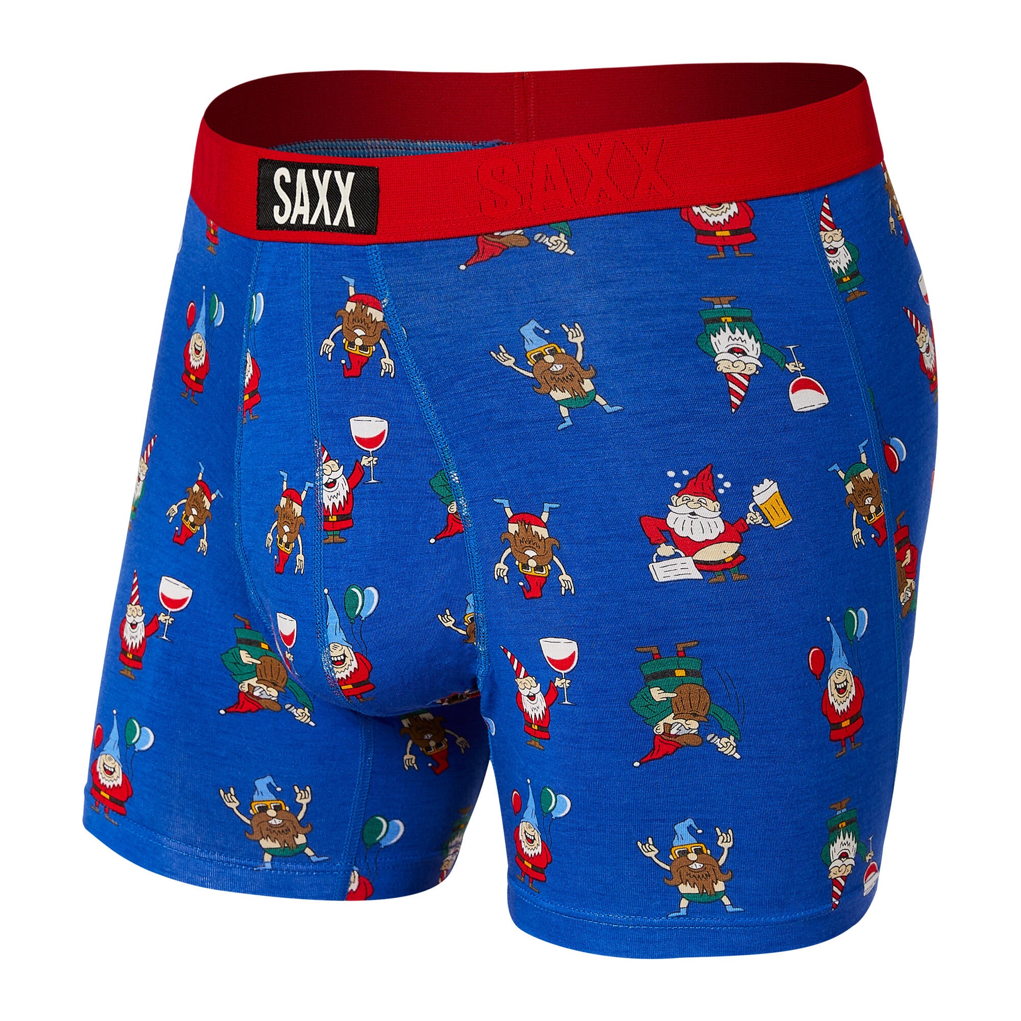 SAXX Vibe Boxer Brief - Peak Blue Party Gnomes | Source for Sports