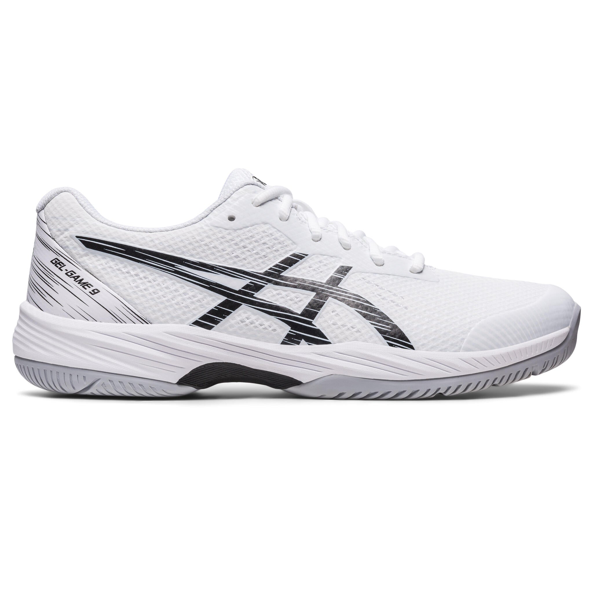 Asics Gel-Game 9 Men's Tennis Shoes - White/Black | Source for Sports