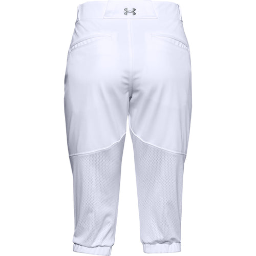 Under Armour 1281968 Women's UA Strike Zone Softball Pants White Size XL ⚾  