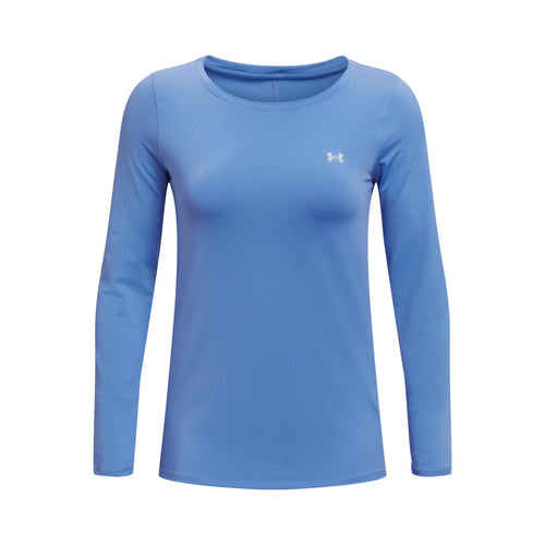 Under Armour, Tops, Under Armour Womens Shirt Xl Teal Blue Heather Polo  Fitted Heatgear Stretch Aqua
